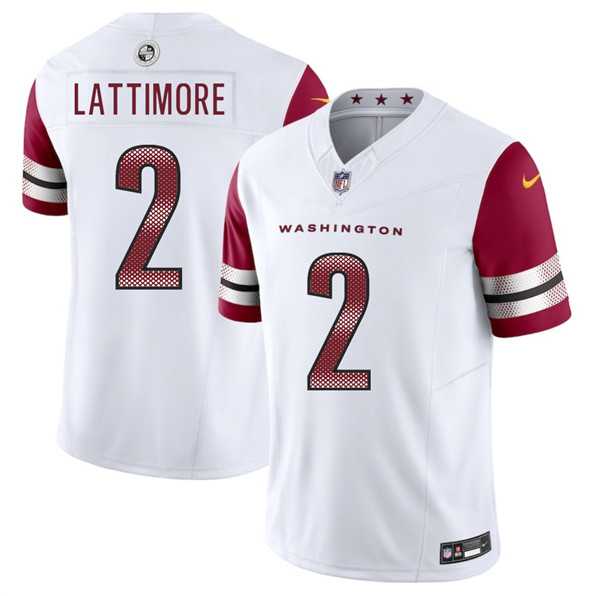 Men & Women & Youth Washington Commanders #2 Marshon Lattimore White 2025 F.U.S.E. Vapor Limited Stitched Jersey->washington commanders->NFL Jersey